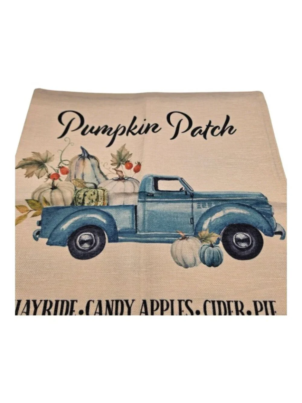 Pumpkin Patch Burlap Throw Pillow Cover 17